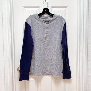 J Crew Double-knit Henley Long Sleeve Shirt Slim S